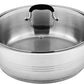 10 QT Stainless Steel 18/10 Induction Low Pot With Silicon Handle
