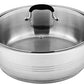 16 QT Stainless Steel 18/10 Induction Low Pot With Silicon Handle