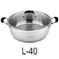20 QT Stainless Steel 18/10 Induction Low Pot With Silicon Handle