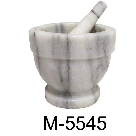 5.5" White Marble Mortar and Pestle