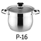 16 QT Stainless Steel 18/10 Induction Stock Pot (Free Gift 2 Spoons)