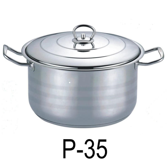 35 QT Stainless Steel 18/10 Induction Stock Pot