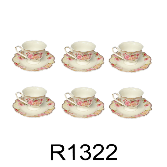 PC Porcelain Floral Coffee Set