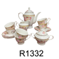 17 PC British Floral Tea Set