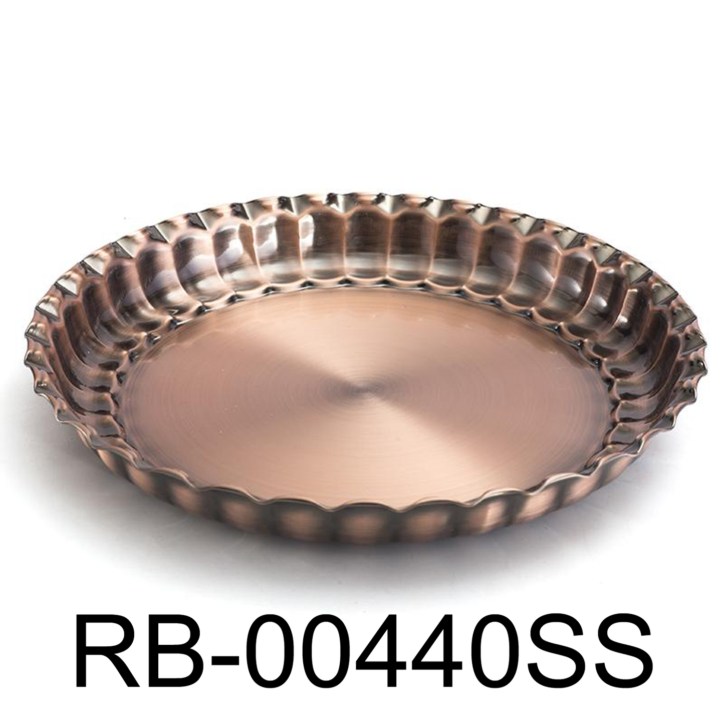 40cm Copper Round Plate - Food Serving Tray
