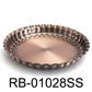 28cm Copper Round Plate - Food Serving Tray