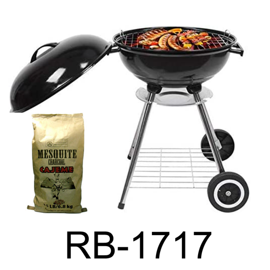 17" Round Portable BBQ Roaster Grill - Asador- Charcoal Grill