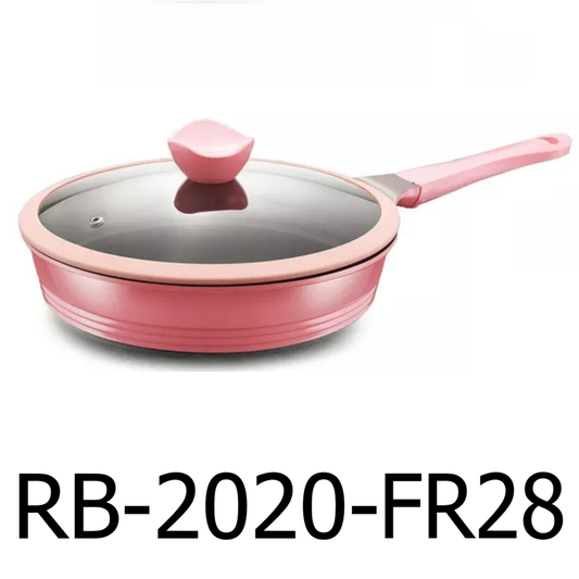 28cm Pink Ceramic Fry Pan