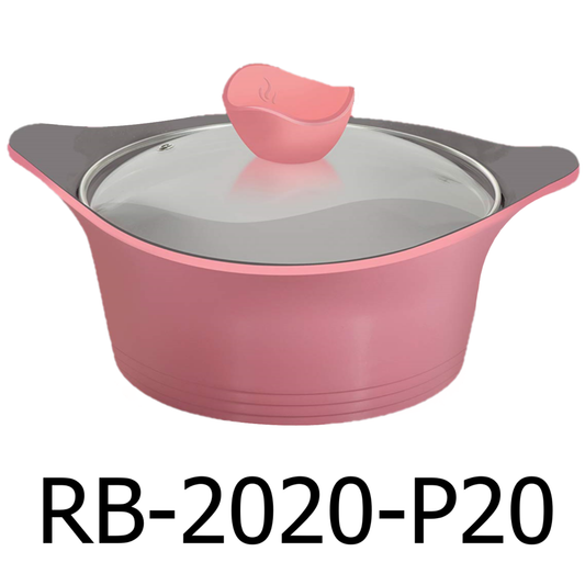 20cm Pink Ceramic Casserole