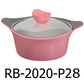 28cm Pink Ceramic Casserole