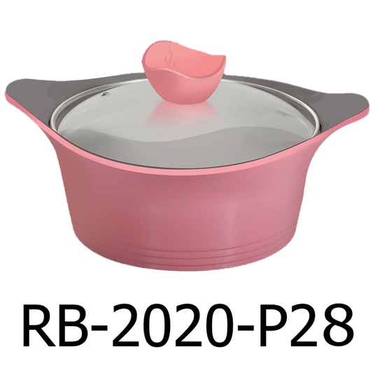 28cm Pink Ceramic Casserole