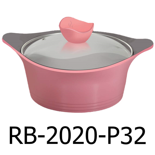 32cm Pink Ceramic Casserole