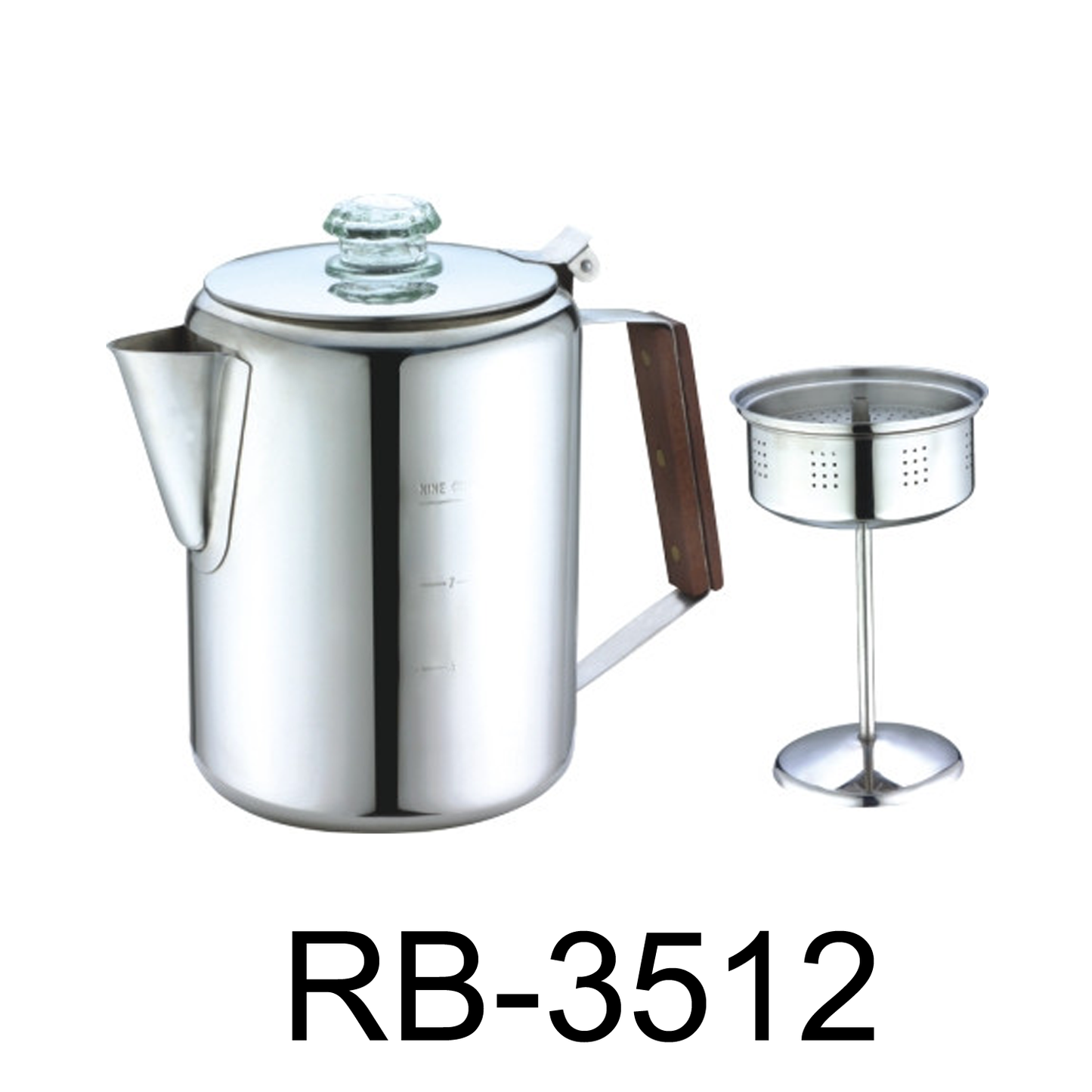 12 Cup Turkish Stainless Steel Coffee Peculator