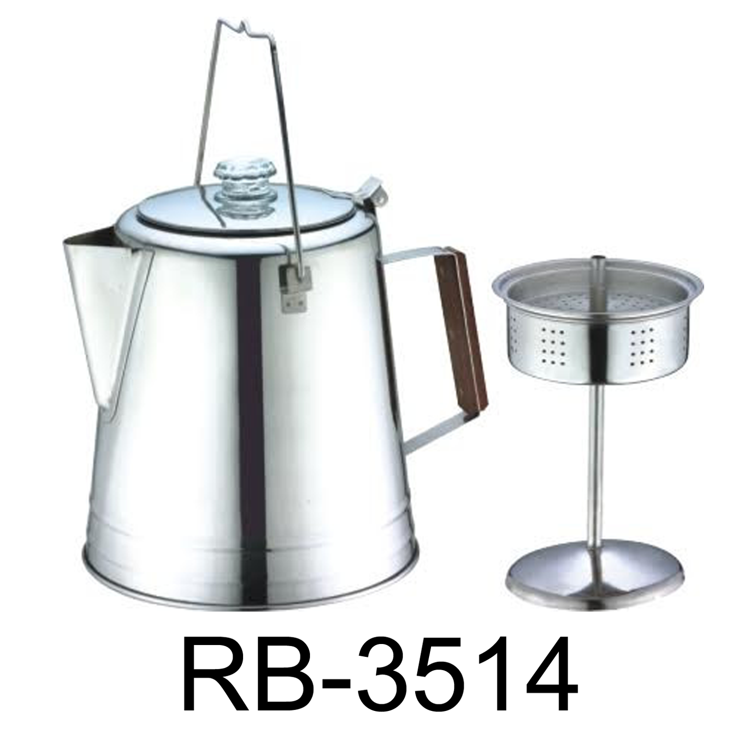 14 Cup Turkish Stainless Steel Coffee Peculator