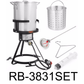 30 QT Barton 95528-V Stove Turkey Bundle Set 6PC 30QT, Silver