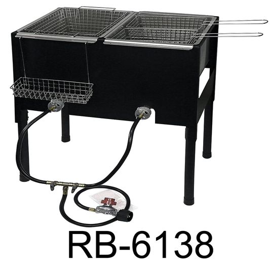 Double Deep Fryer With Burner and Stand