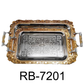 2 PC Elegant Silver and Gold Serving Tray