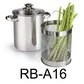 4 QT 3 PC Asparagus Pot Stainless Steel Steamer Cooker