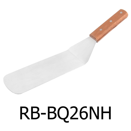 14.8" Wooden Handle Stainless Steel Scraper Chocolate Steak Spatula