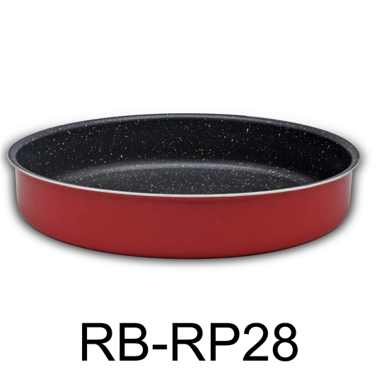 28cm Red & Black Marble Coating Baking Tray