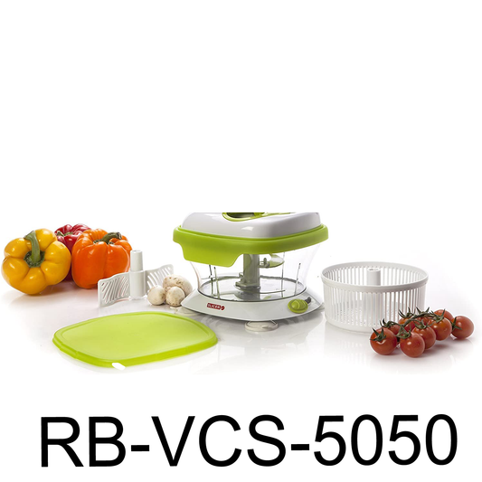 Manual Food Processor, Mandoline Slicer, Spinner Chopper Dicer for Fruits, Herbs