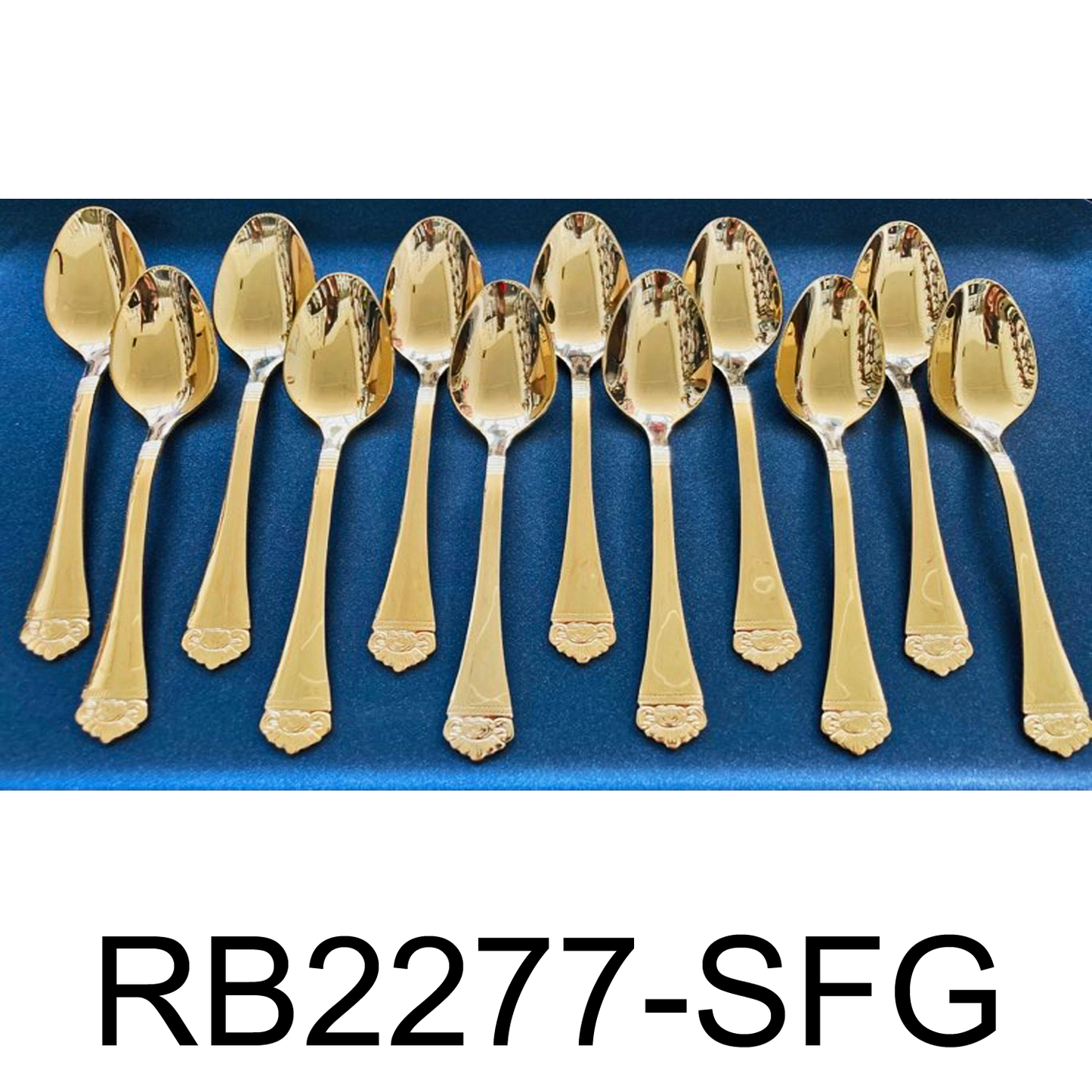 12 PC Flower Design Dinner Spoon Set
