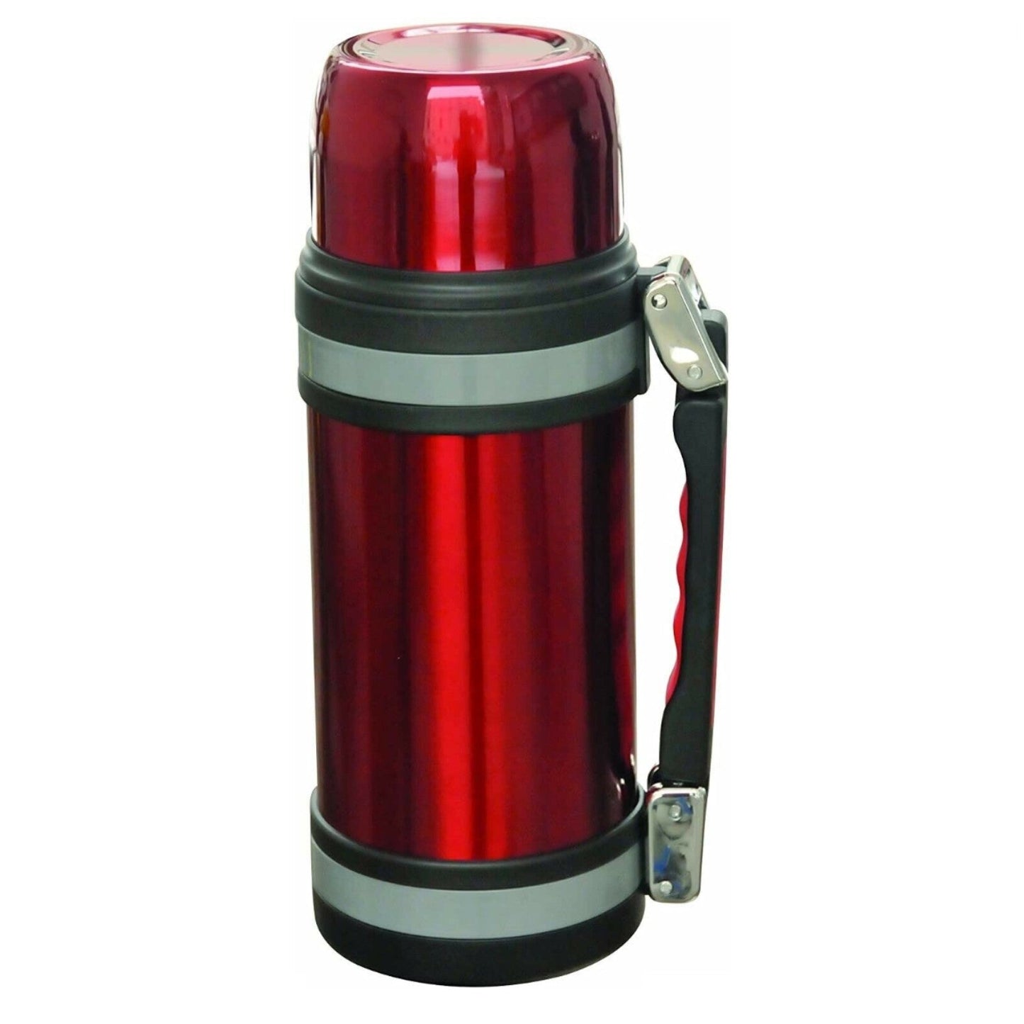 1000ml Red Insulated Travel Pot Wide Mouth Water Bottle