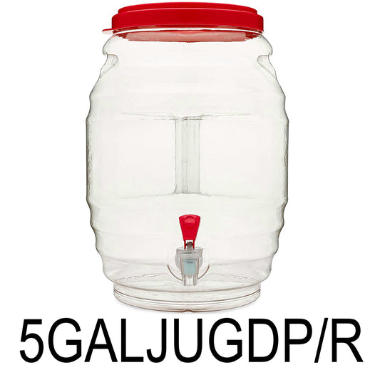 5 GAL Red Jug Water Dispenser With Lid & Spout