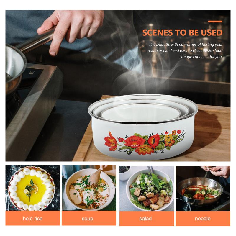 10 PC Belly Body Enamel Bowl Set