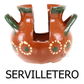 Napkin Holder Mexican Clay Barro Floral