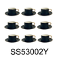 12 PC Matte Black & Gold Coffee Set
