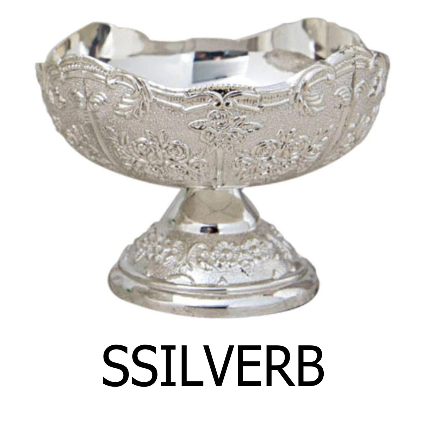 Small Silver Plated Metal Fruit Bowl