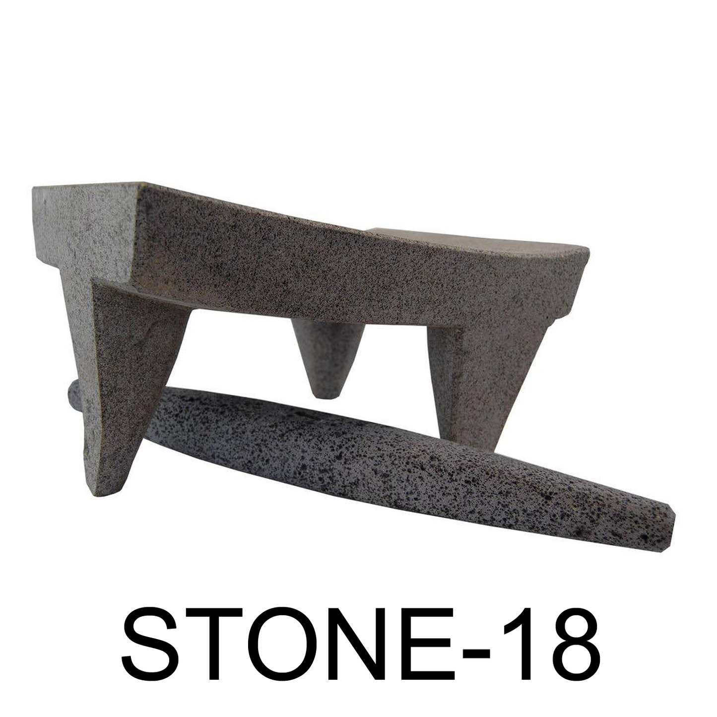 18" Volcanic Stone Metateh