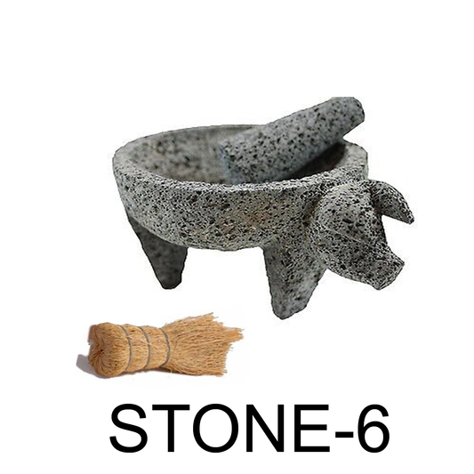 6" Molcajete Pig Face