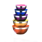 5 Colorful Stainless Steel Mixing Bowls Set with Lid