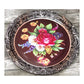 34cm Brown Floral Tray