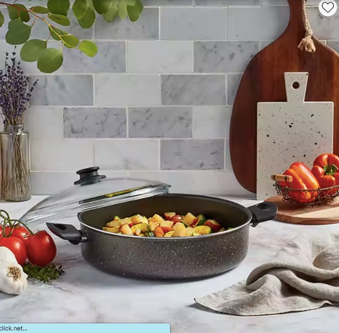 30cm Black Granite Coating Aluminum Shallow Pot