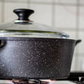 32cm Black Granite Coating Aluminum Deep Pot