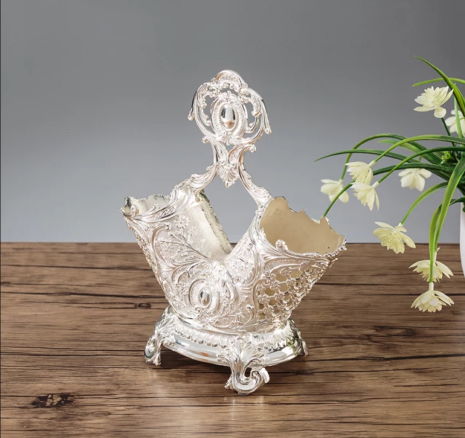 Small Silver Kitchen Rack Knife and Folk Holder