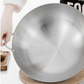 26cm Stainless Steel Wok Pan With Long & Short Handles