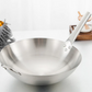26cm Stainless Steel Wok Pan With Long & Short Handles