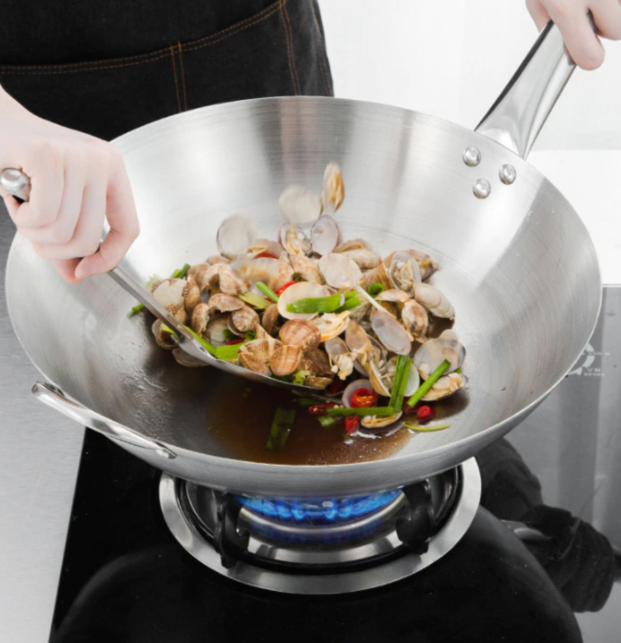 10 Stainless Steel Wok