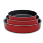 3 PC Red & Black Marble Coating Baking Tray Set