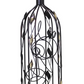 Essential Decor and Beyond Metal Wine Rack with Leaf Patterned