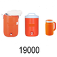 3 PC Orange Water Cooler Set