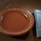 18cm Brown Round Clay Plate