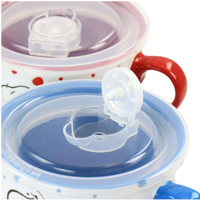 4 PC 25 oz Soup Cup Vented Lid