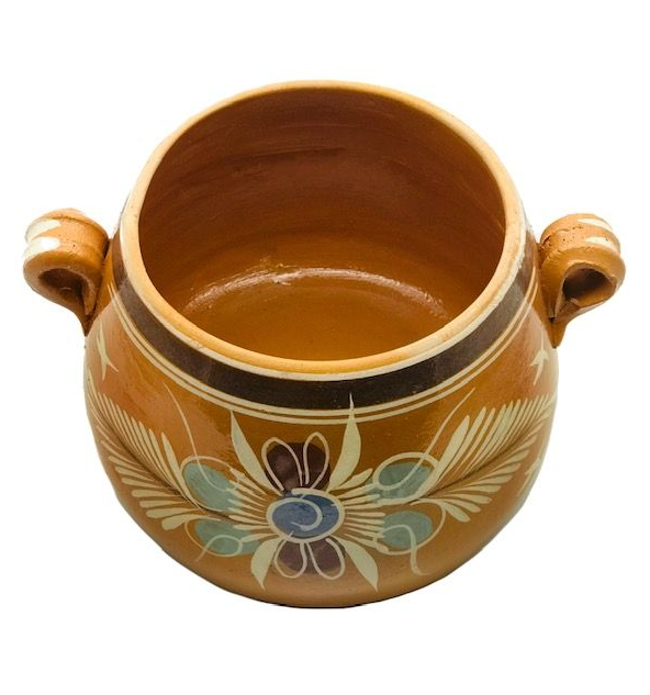 3 QT Lead Free Clay Bean Pot with Lid - Olla de Barro Frijolera sin Plomo