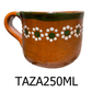 Mexican Handmade Clay Coffee Cup “Mis Raíces” - Jarrito/taza de barro cafetero