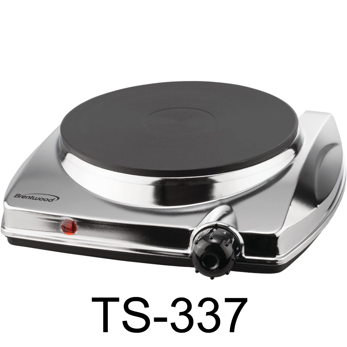 Brentwood Silver Single Burner Countertop Electric Hotplate